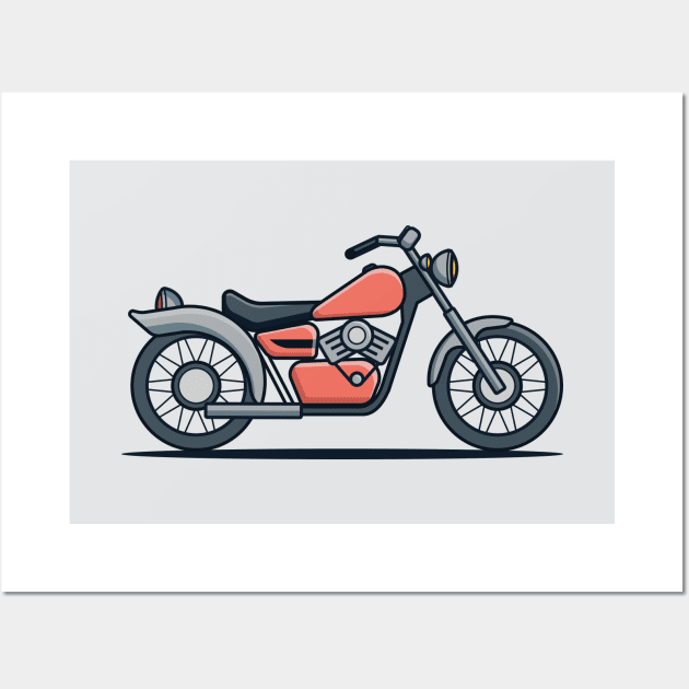 Vintage Motorcycle Wall Art by lanaxxart